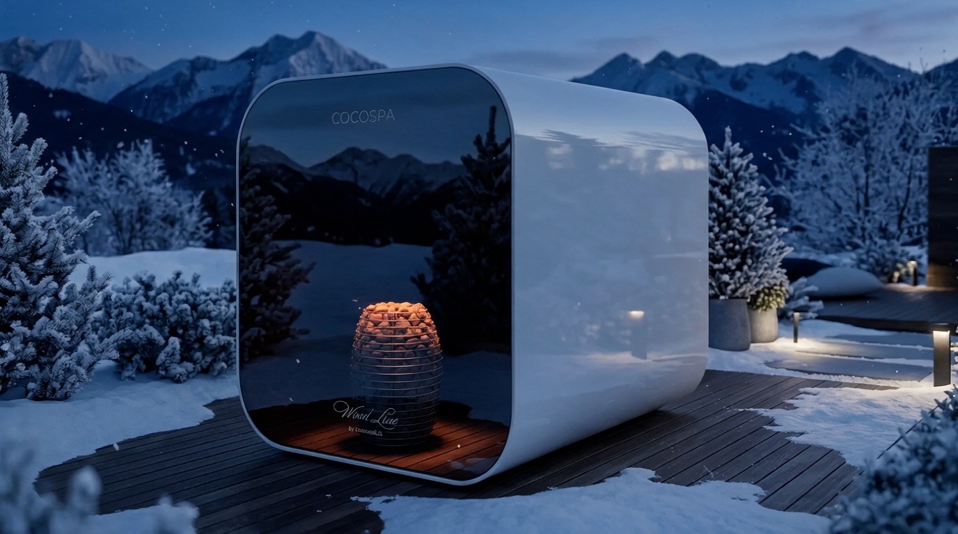 Sauna ogrodowa COCOSPA Oslo 220 – widok zewnętrzny, producent COCOMODULE