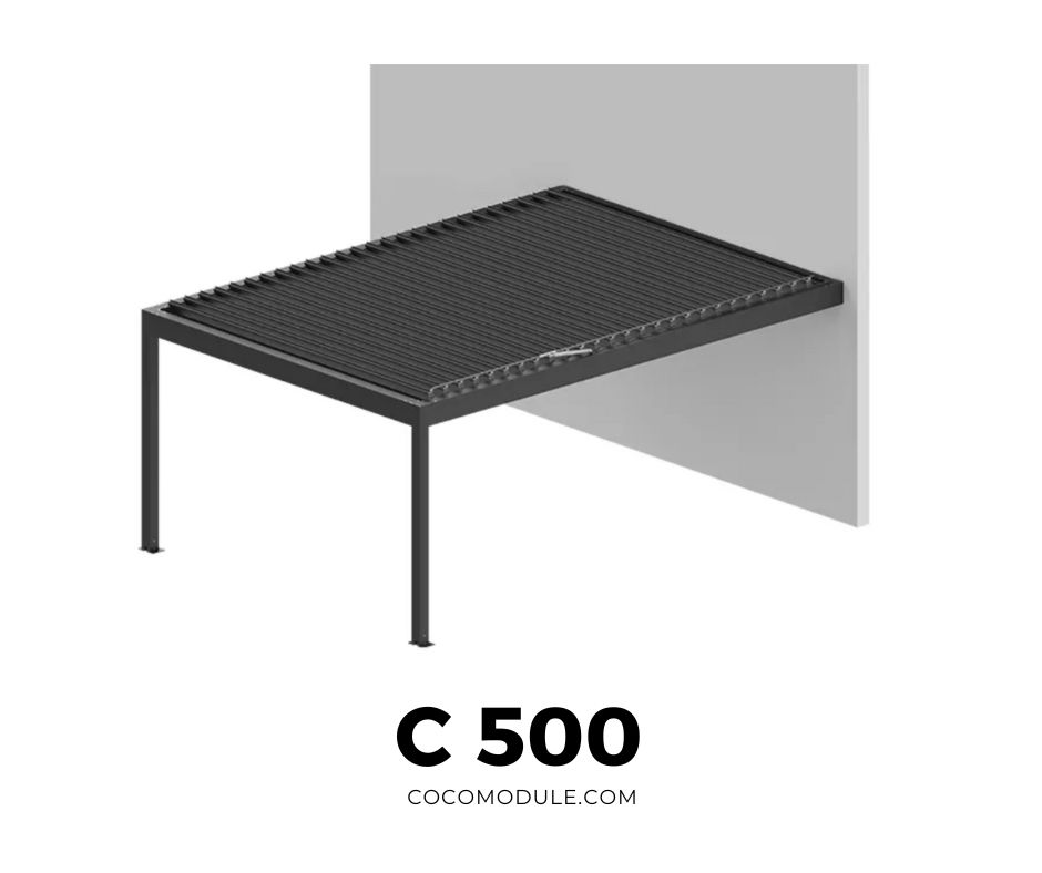 PERGOLA C500, pergole, pergole tarasowe, pergole aluminiowe, solidna konstrukcja, dach elektryczny, producent pergoli