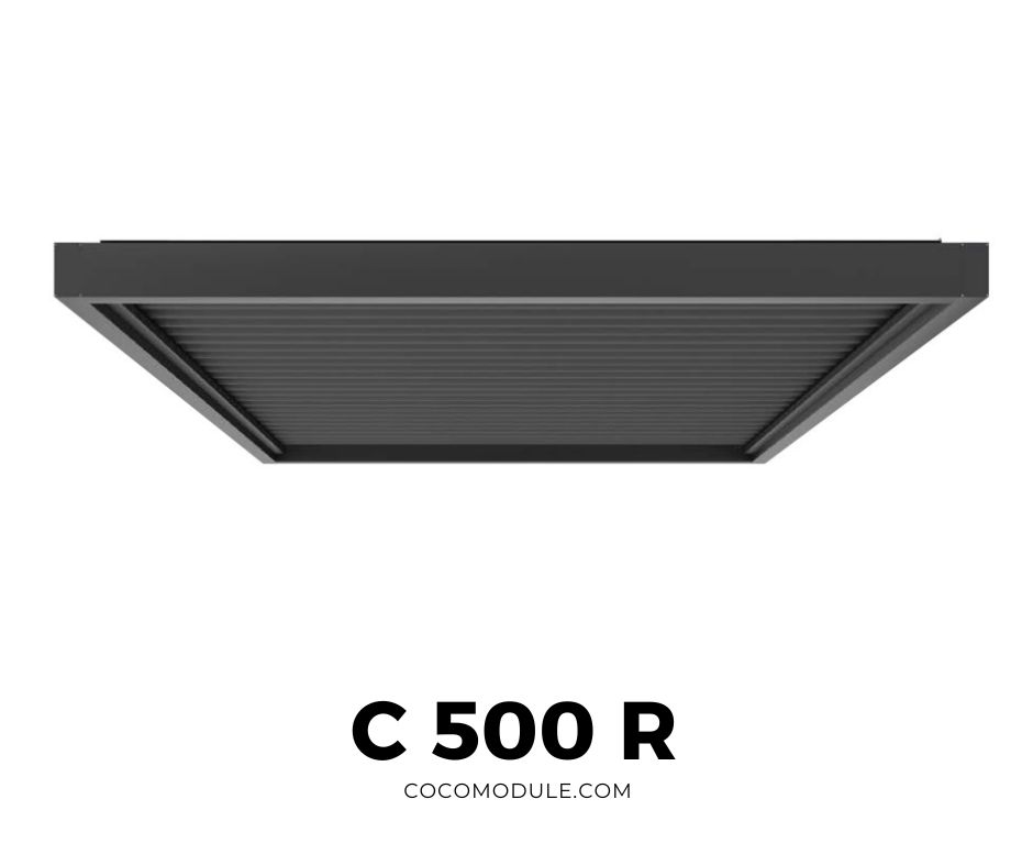 PERGOLA C500 R, pergole, pergole tarasowe, pergole aluminiowe, solidna konstrukcja, dach elektryczny, producent pergoli