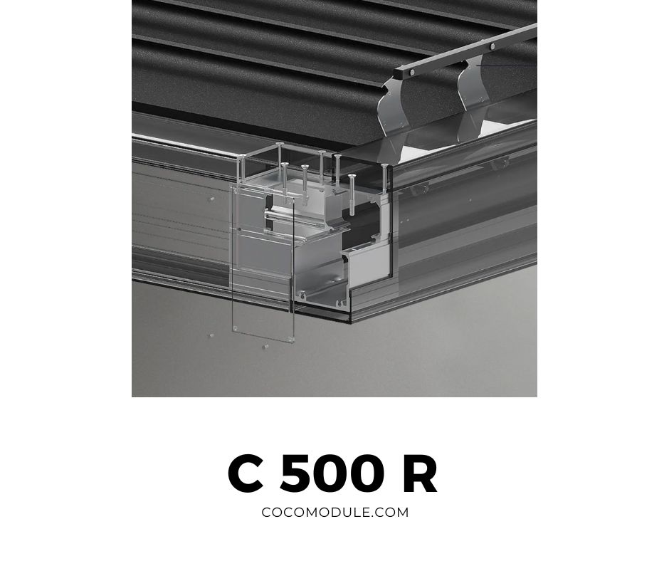 PERGOLA C500 R, pergole, pergole tarasowe, pergole aluminiowe, solidna konstrukcja, dach elektryczny, producent pergoli