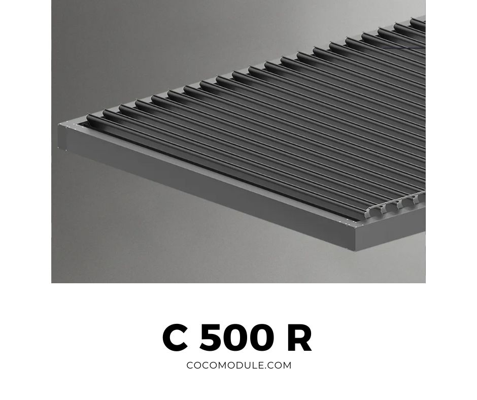 PERGOLA C500 R, pergole, pergole tarasowe, pergole aluminiowe, solidna konstrukcja, dach elektryczny, producent pergoli