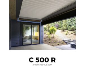 PERGOLA C500 R, pergole, pergole tarasowe, pergole aluminiowe, solidna konstrukcja, dach elektryczny, producent pergoli