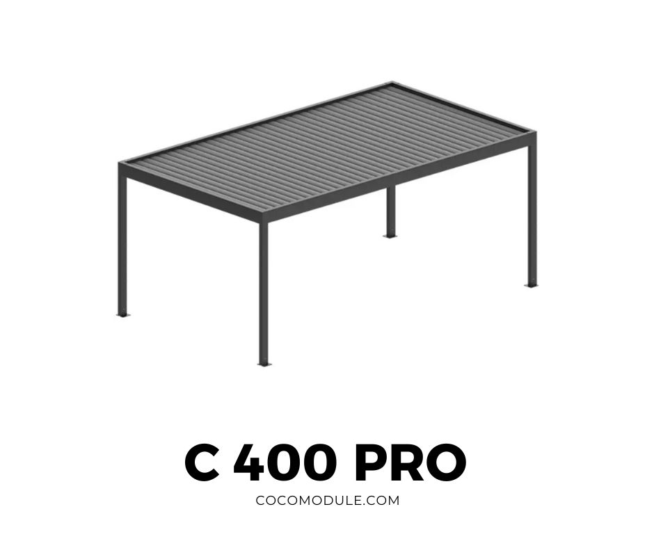C 400 PRO, pergole, pergole tarasowe, pergole aluminiowe, solidna konstrukcja, dach elektryczny, producent pergoli