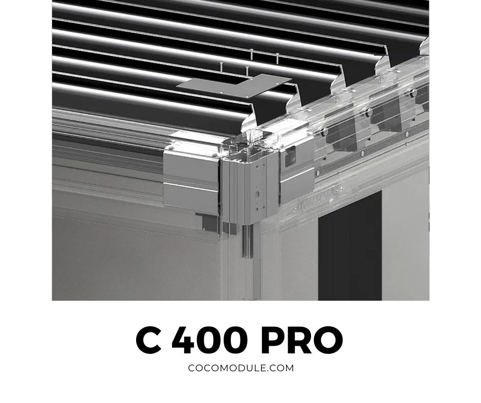C 400 PRO, pergole, pergole tarasowe, pergole aluminiowe, solidna konstrukcja, dach elektryczny, producent pergoli