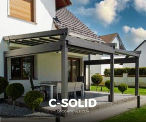 C-SOLID, pergole, pergole tarasowe, pergole aluminiowe, solidna konstrukcja, dach elektryczny, producent pergoli