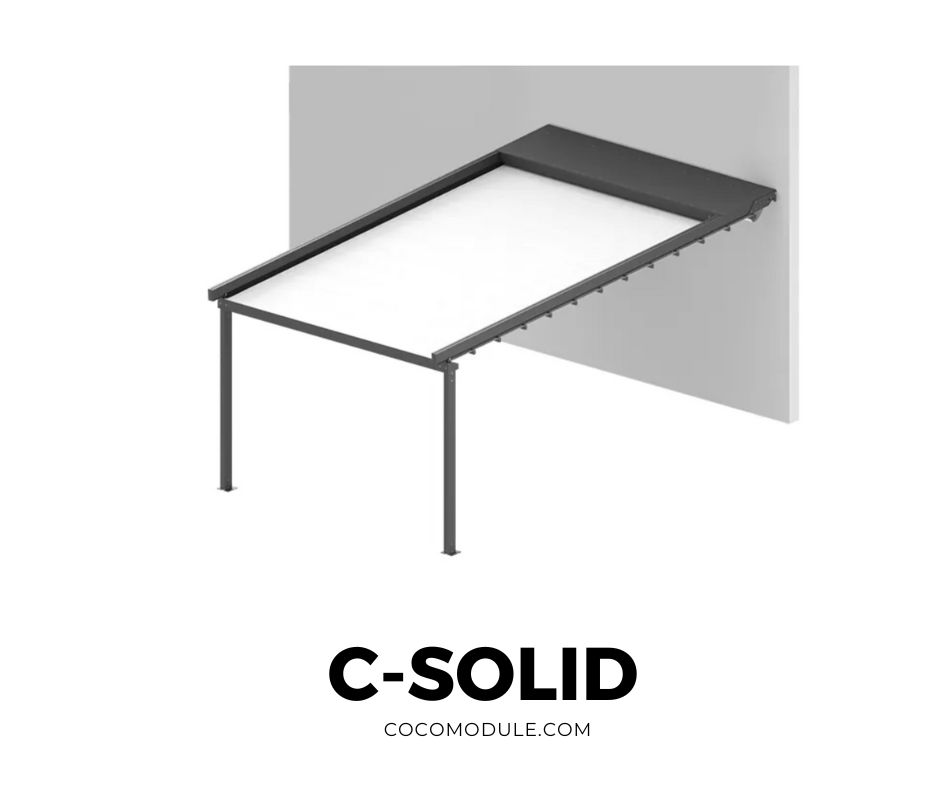 C-SOLID, pergole, pergole tarasowe, pergole aluminiowe, solidna konstrukcja, dach elektryczny, producent pergoli
