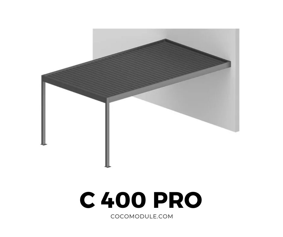 C 400 PRO, pergole, pergole tarasowe, pergole aluminiowe, solidna konstrukcja, dach elektryczny, producent pergoli