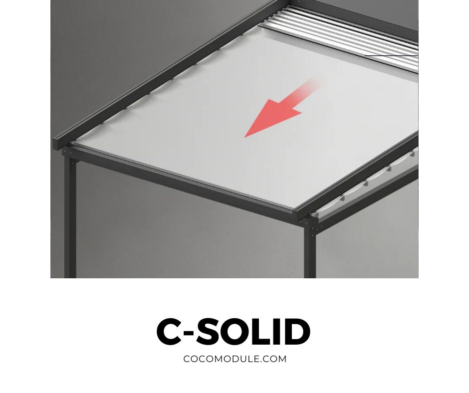 C-SOLID, pergole, pergole tarasowe, pergole aluminiowe, solidna konstrukcja, dach elektryczny, producent pergoli