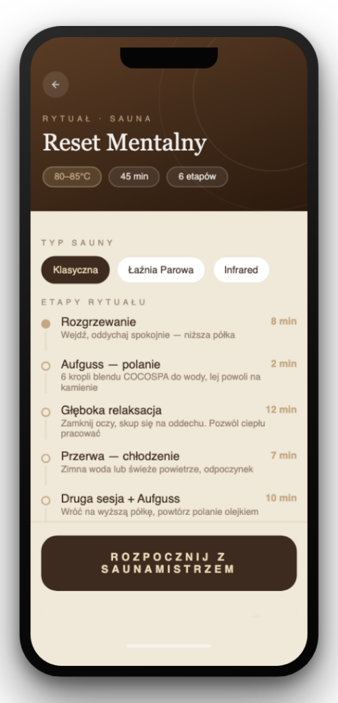 Szczegoly rytualu sauny w ramce telefonu